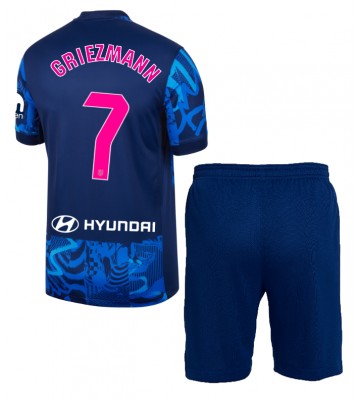 Atletico Madrid Antoine Griezmann #7 Tercera Equipación Niños 2024-25 Manga Corta (+ Pantalones cortos)